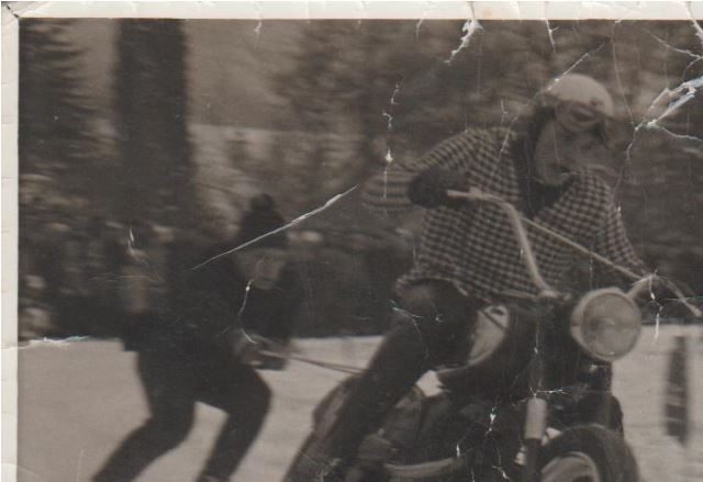 ... als es noch winter gab - skijöring in gresten - alter sportplatz - jetzt welser firmengelände